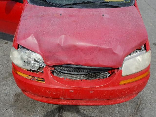 KL1TD66658B197237 - 2008 CHEVROLET AVEO BASE Қызыл фото 7