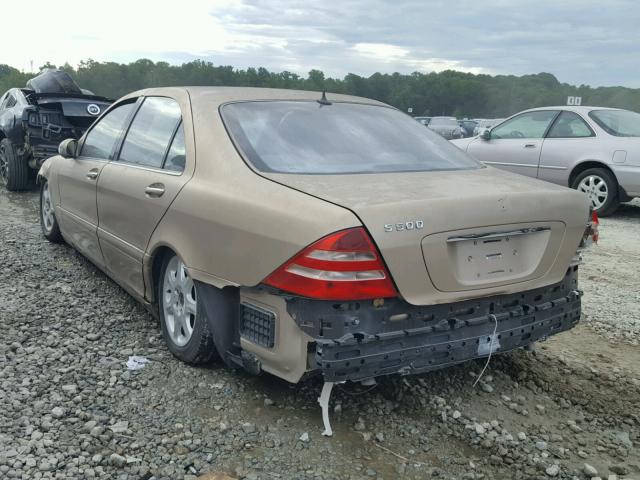 WDBNG75J12A232453 - 2002 MERCEDES-BENZ S 500 GOLD photo 3
