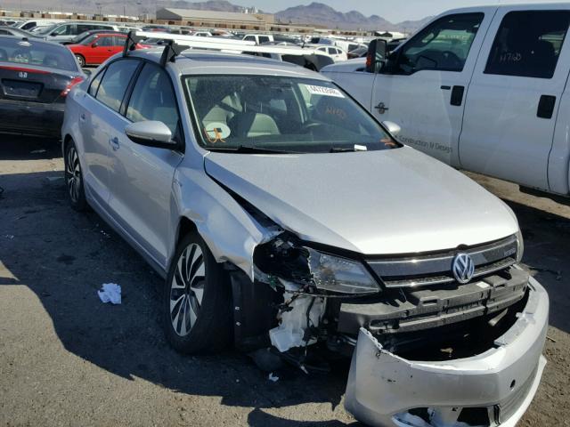 3VW637AJ0EM220368 - 2014 VOLKSWAGEN JETTA HYBR SILVER photo 1