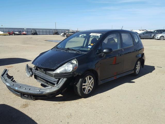 JHMGD38628S021492 - 2008 HONDA FIT SPORT BLACK photo 2