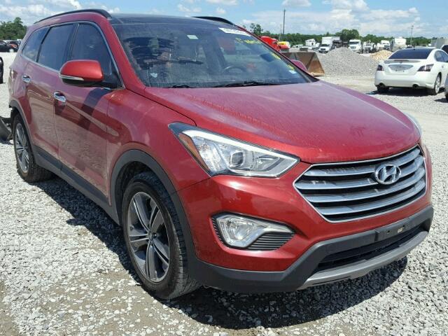 KM8SR4HF3EU080128 - 2014 HYUNDAI SANTA FE L RED photo 1