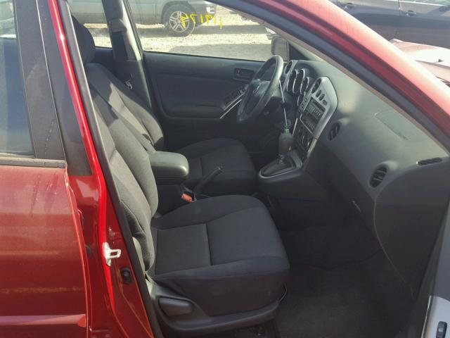 5Y2SL62884Z452012 - 2004 PONTIAC VIBE RED photo 5