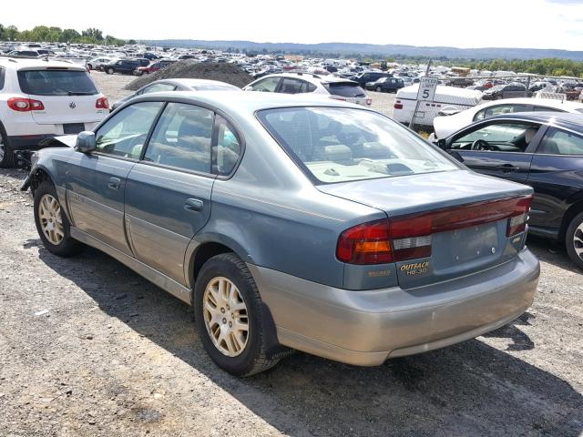 4S3BE896727203882 - 2002 SUBARU LEGACY OUT GREEN photo 3