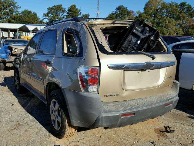 2CNDL23F156040828 - 2005 CHEVROLET EQUINOX LS GOLD photo 3