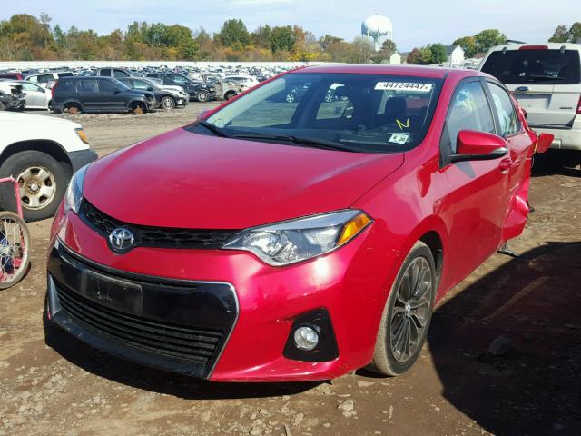 2T1BURHE0FC430384 - 2015 TOYOTA COROLLA L RED photo 2