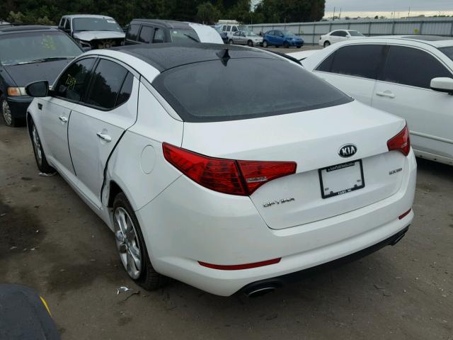 5XXGN4A79DG131855 - 2013 KIA OPTIMA EX WHITE photo 3