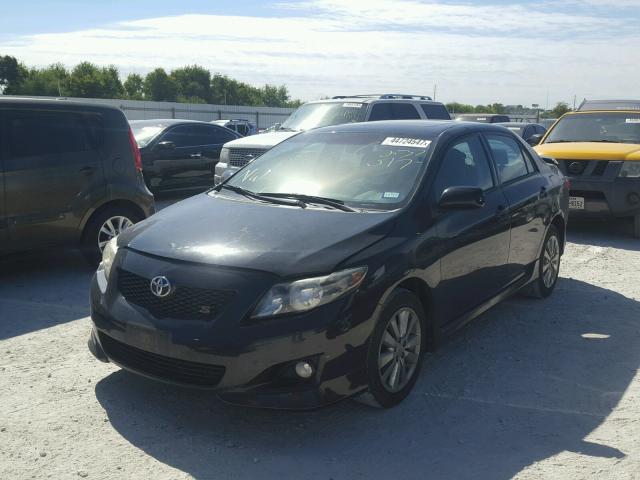 1NXBU4EE5AZ237517 - 2010 TOYOTA COROLLA BLACK photo 2