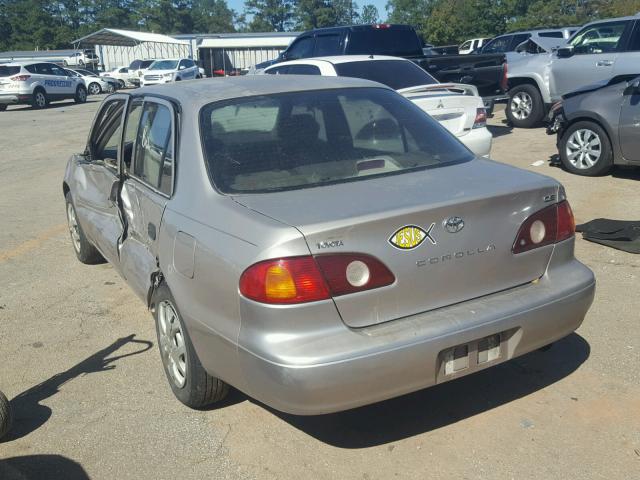 1NXBR12E81Z536620 - 2001 TOYOTA COROLLA TAN photo 3