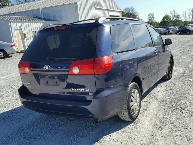 5TDZA23CX6S416231 - 2006 TOYOTA SIENNA CE BLUE photo 4