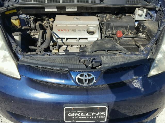 5TDZA23CX6S416231 - 2006 TOYOTA SIENNA CE BLUE photo 7