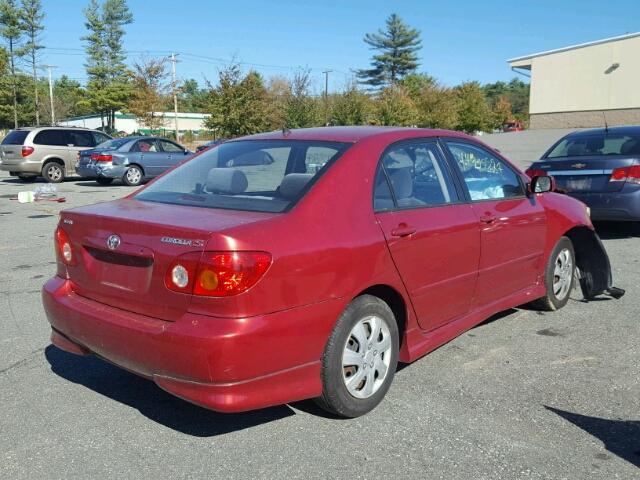 1NXBR32E94Z279533 - 2004 TOYOTA COROLLA CE RED photo 4