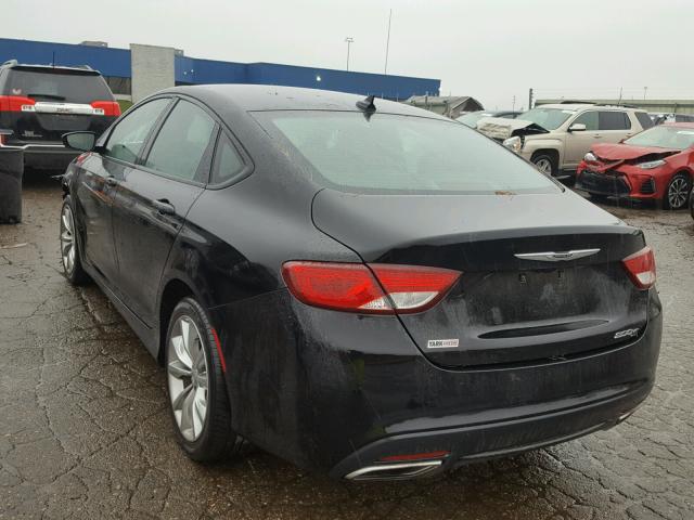 1C3CCCBBXFN729904 - 2015 CHRYSLER 200 S BLACK photo 3