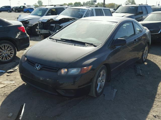 2HGFG11858H523295 - 2008 HONDA CIVIC EX BLACK photo 2