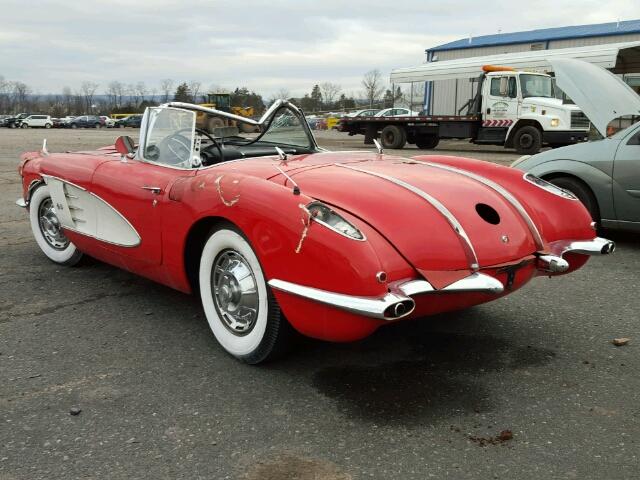 J58S102969 - 1958 CHEVROLET CORVETTE RED photo 3