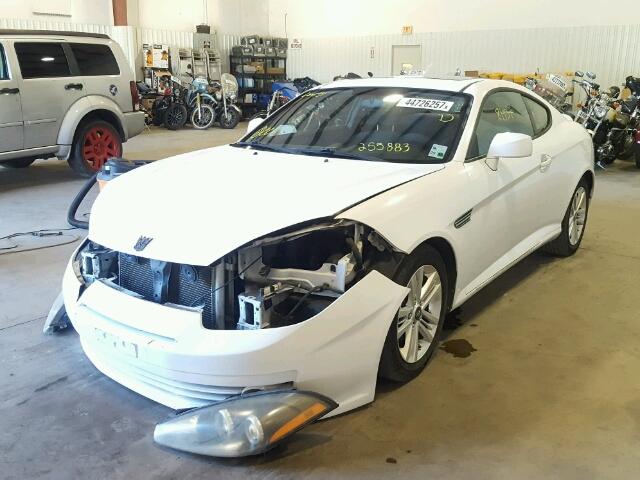 KMHHM66D47U255883 - 2007 HYUNDAI TIBURON GS WHITE photo 2