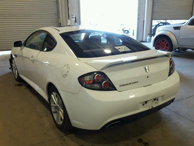 KMHHM66D47U255883 - 2007 HYUNDAI TIBURON GS WHITE photo 3