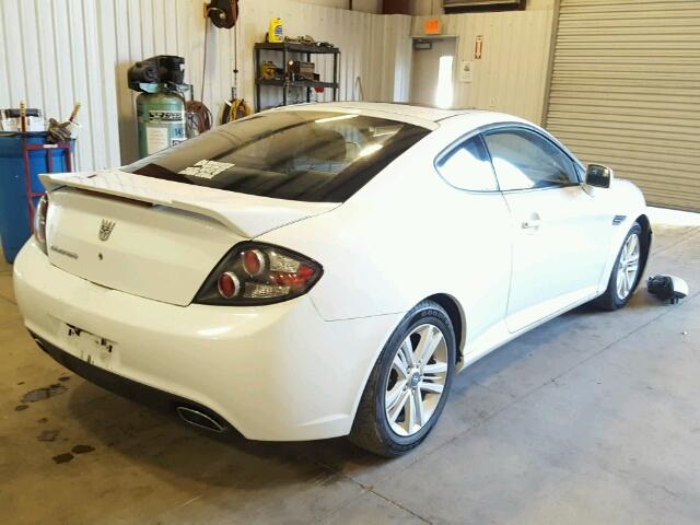 KMHHM66D47U255883 - 2007 HYUNDAI TIBURON GS WHITE photo 4