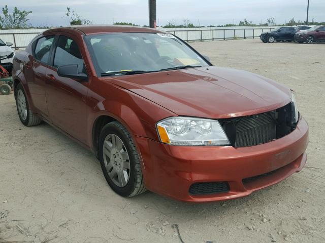 1C3CDZABXCN238620 - 2012 DODGE AVENGER SE ORANGE photo 1