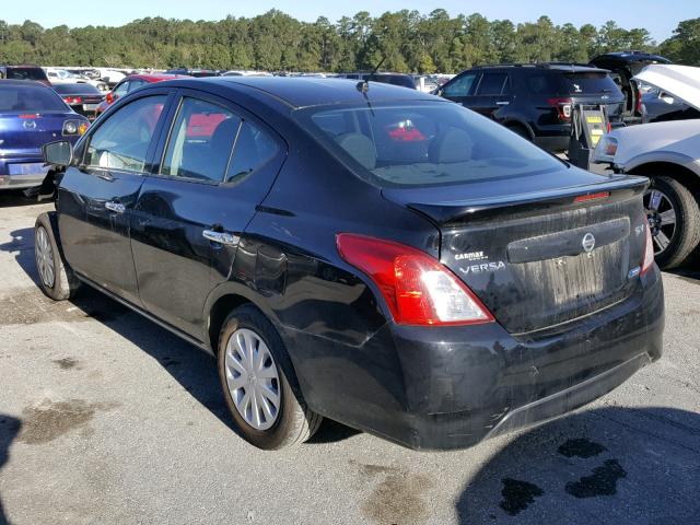 3N1CN7AP6GL808212 - 2016 NISSAN VERSA S BLACK photo 3