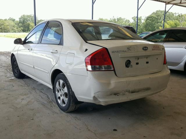 KNAFE221895649376 - 2009 KIA SPECTRA EX WHITE photo 3