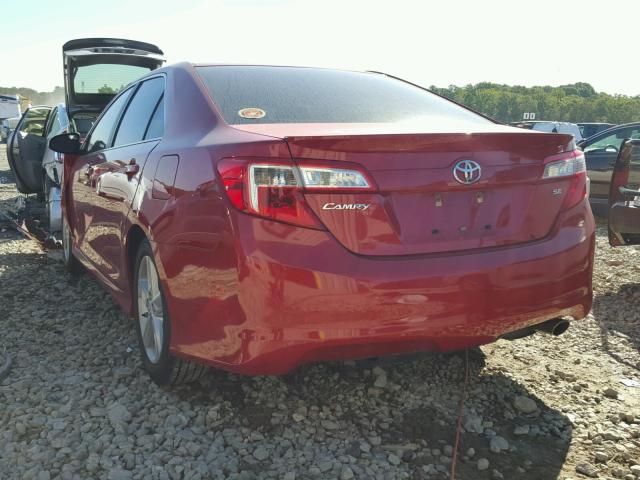 4T1BF1FK9DU658173 - 2013 TOYOTA CAMRY L RED photo 3