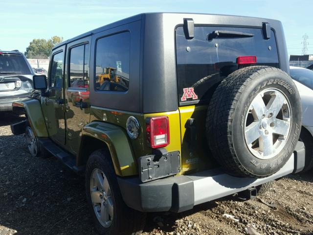 1J8GA59108L608673 - 2008 JEEP WRANGLER U GREEN photo 3