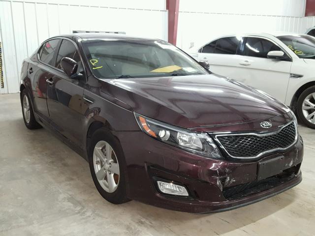 5XXGM4A75FG421046 - 2015 KIA OPTIMA LX PURPLE photo 1