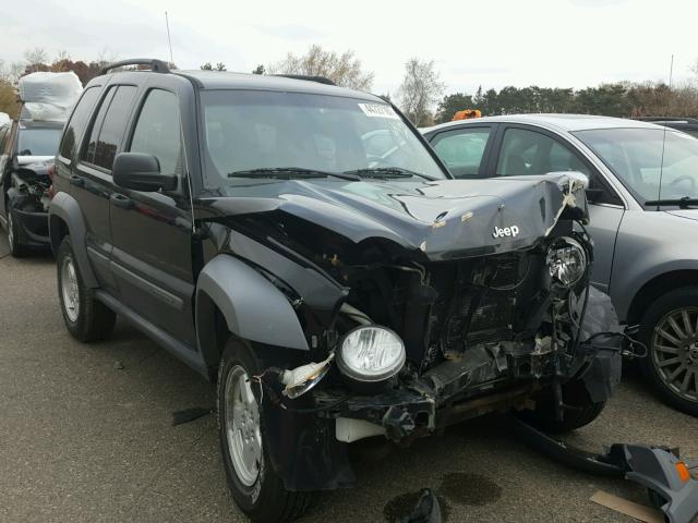 1J4GL48K75W657637 - 2005 JEEP LIBERTY BLACK photo 1