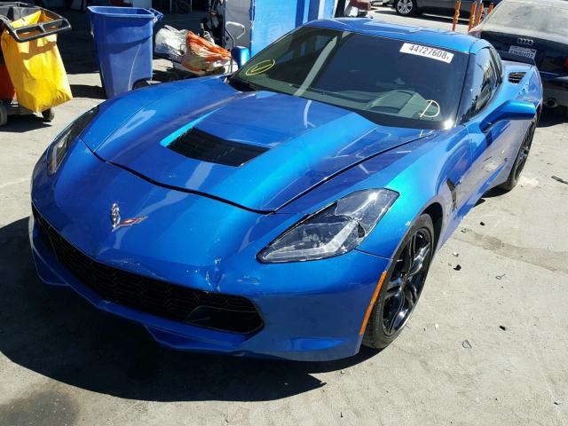 1G1YD2D71G5116601 - 2016 CHEVROLET CORVETTE S BLUE photo 2