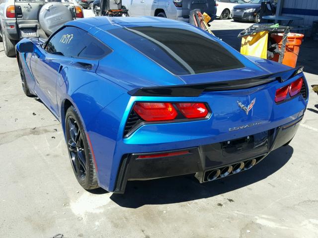 1G1YD2D71G5116601 - 2016 CHEVROLET CORVETTE S BLUE photo 3