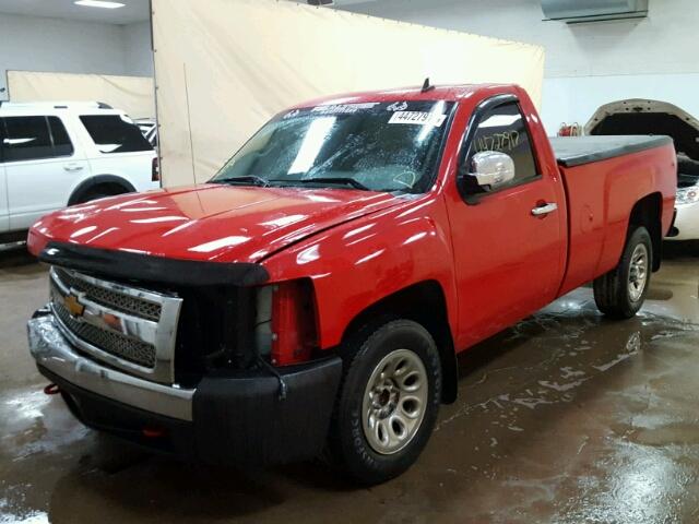 1GCEC14X88Z329921 - 2008 CHEVROLET SILVERADO RED photo 2