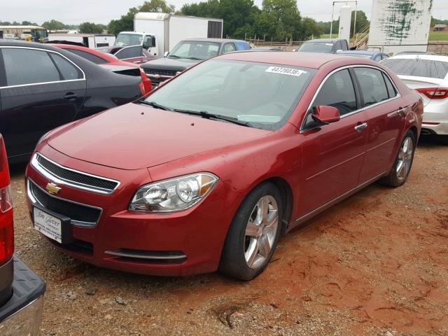 1G1ZC5E09CF342755 - 2012 CHEVROLET MALIBU 1LT RED photo 2
