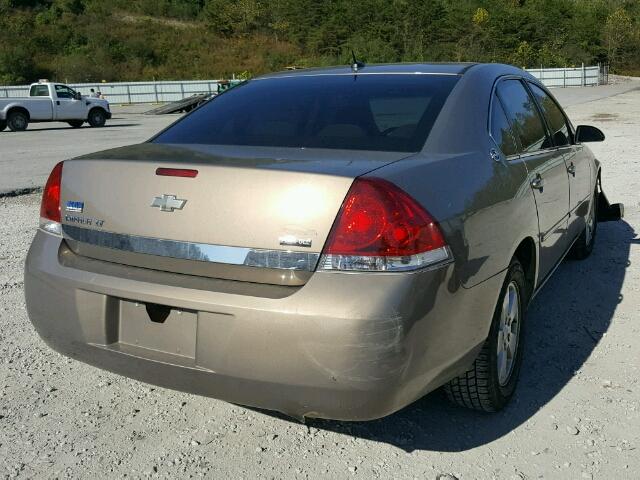 2G1WT58K079215536 - 2007 CHEVROLET IMPALA LT BROWN photo 4