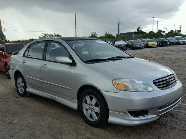 2T1BR32E13C039943 - 2003 TOYOTA COROLLA CE SILVER photo 1