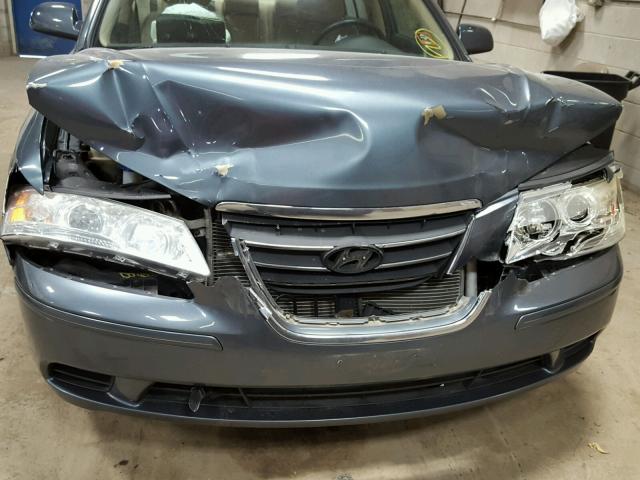 5NPET46C49H541266 - 2009 HYUNDAI SONATA BLUE photo 9