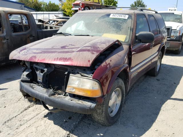 1GKCS13W7Y2248327 - 2000 GMC JIMMY Bordo fotoğraf 2