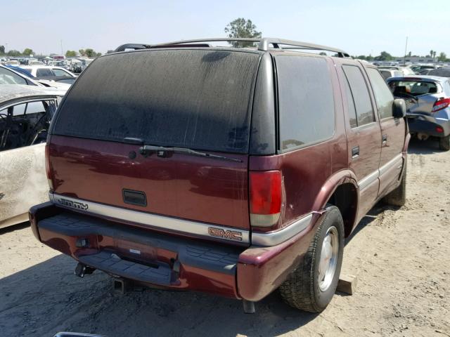 1GKCS13W7Y2248327 - 2000 GMC JIMMY Bordo fotoğraf 4