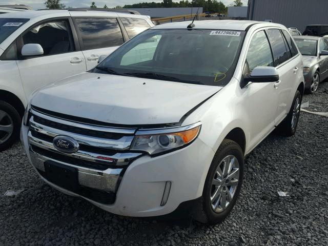 2FMDK3KC2BBB52802 - 2011 FORD EDGE LIMIT WHITE photo 2