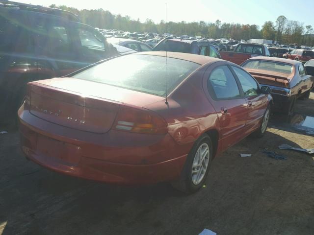 2B3HD46R7YH284417 - 2000 DODGE INTREPID RED photo 4