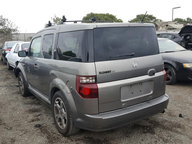 5J6YH18957L000406 - 2007 HONDA ELEMENT SC GRAY photo 3