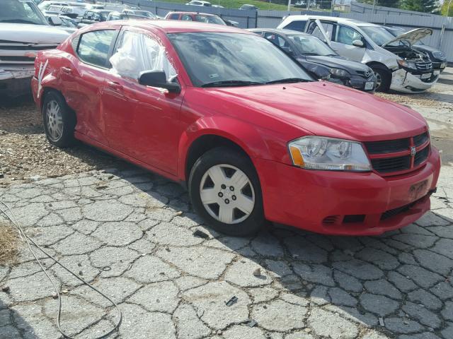 1B3LC46KX8N298514 - 2008 DODGE AVENGER SE RED photo 1