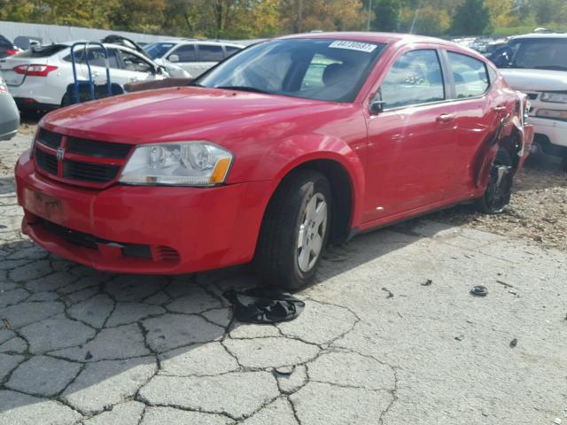 1B3LC46KX8N298514 - 2008 DODGE AVENGER SE RED photo 2