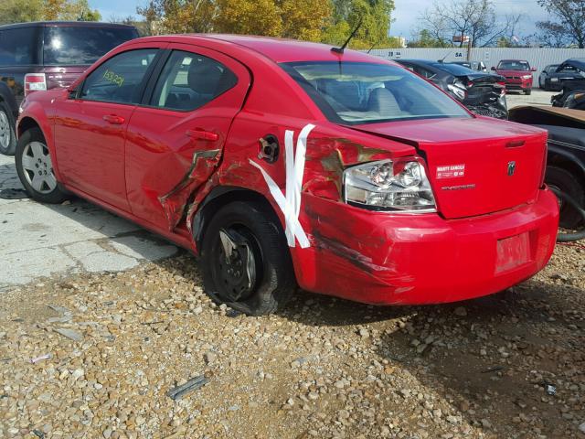 1B3LC46KX8N298514 - 2008 DODGE AVENGER SE RED photo 3