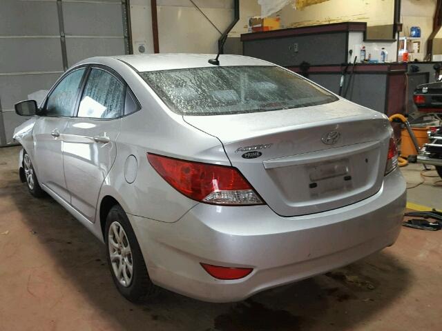 KMHCT4AEXDU450576 - 2013 HYUNDAI ACCENT GLS SILVER photo 3