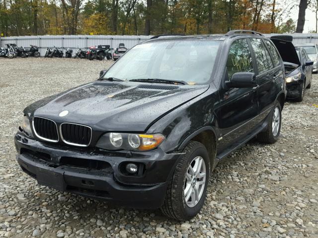 5UXFA13565LY23007 - 2005 BMW X5 3.0I BLACK photo 2