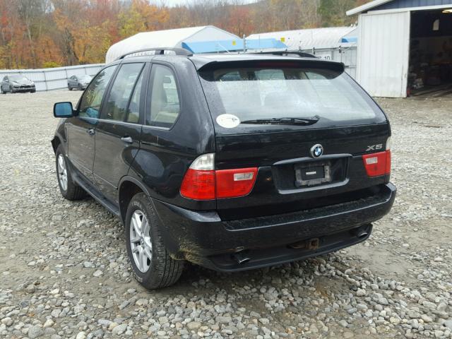 5UXFA13565LY23007 - 2005 BMW X5 3.0I BLACK photo 3