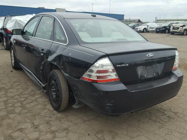 1FAHP23W99G114776 - 2009 FORD TAURUS SE BLACK photo 3