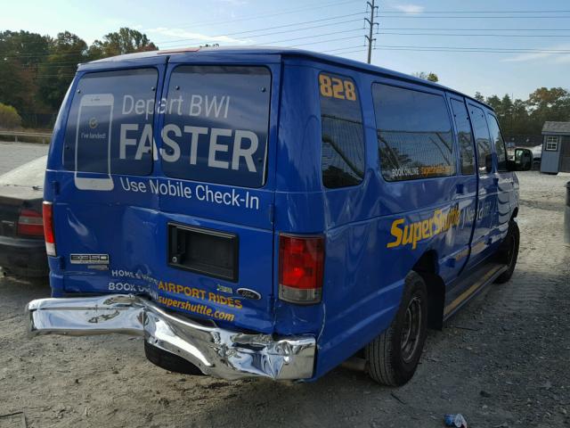 1FBSS3BL6EDA57397 - 2014 FORD ECONOLINE BLUE photo 4