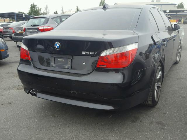 WBANB33525CN67368 - 2005 BMW 545 I BLACK photo 4