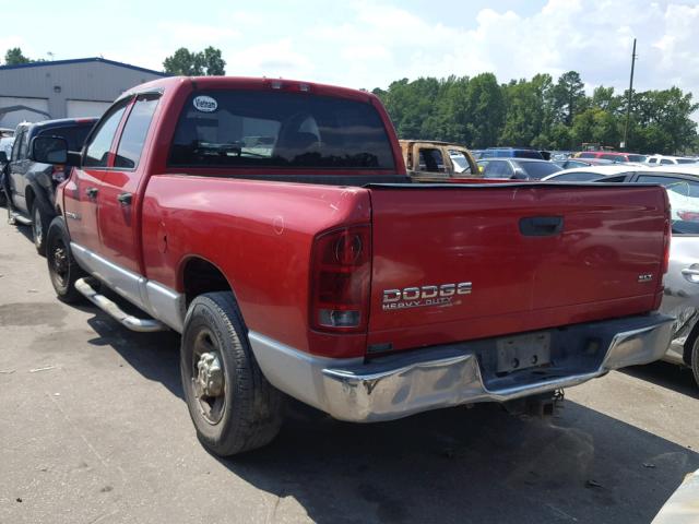 3D7KA28D23G714002 - 2003 DODGE RAM 2500 S RED photo 3